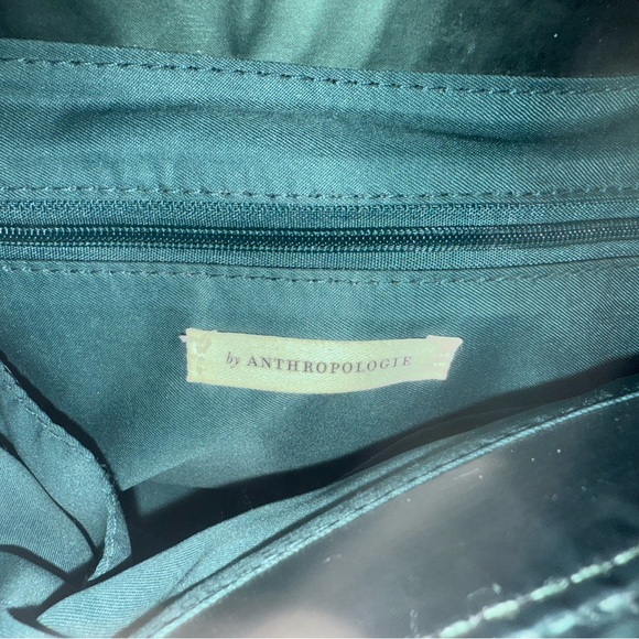 Anthropologie Dark Green Padded Crossbody Bag - Picture 3 of 3